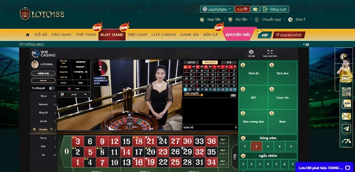 Top các trò chơi Casino loto188 được yêu thích nhất