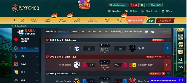 Review các sảnh cược Thể Thao loto188 hấp dẫn
