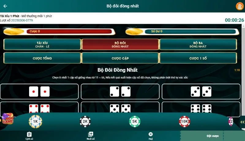 Mẹo tham gia Tài xỉu 1 phút Loto188 tăng tỷ lệ thắng