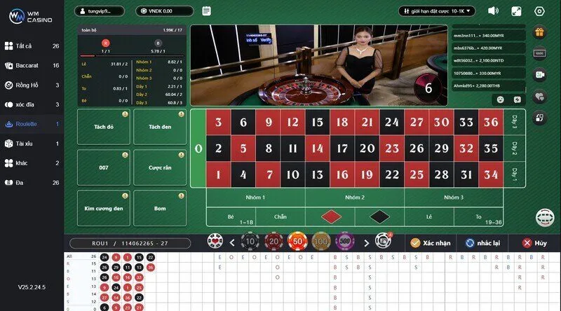 Hướng dẫn tham gia chơi Roulette Loto188