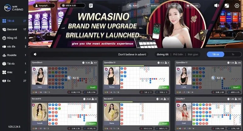 Những trò chơi hấp dẫn tại WM Casino Loto188