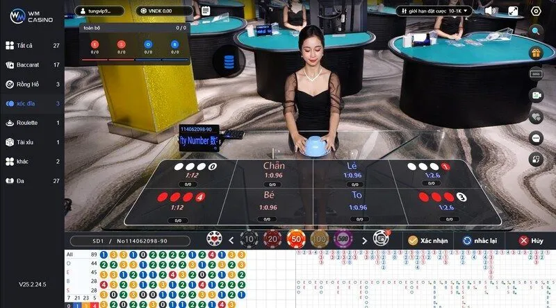 Những trò chơi hấp dẫn tại WM Casino Loto188